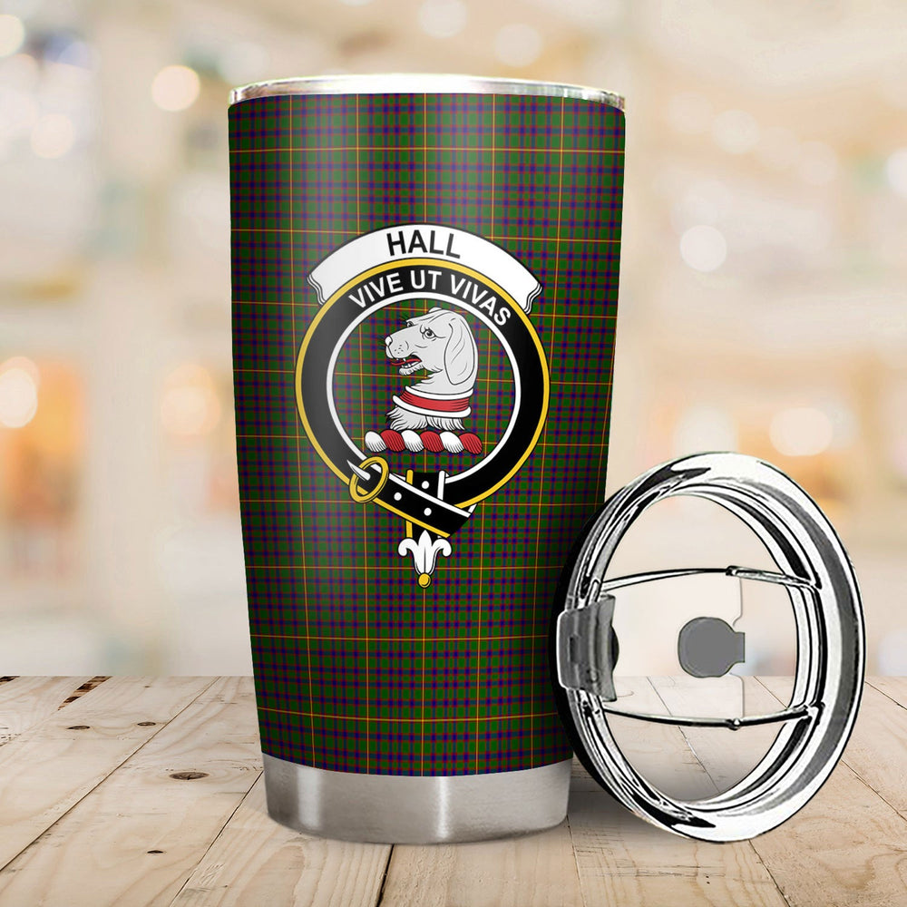 Clan Hall Tartan Crest Tumbler LR31 Clan Hall (Hall Tartan) Tartan Today