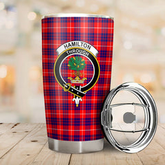 Clan Hamilton Modern Tartan Crest Tumbler NS89 Clan Hamilton Tartan Today