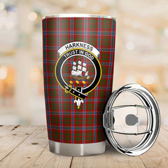 Clan Harkness Dress Tartan Crest Tumbler GV20 Clan Hall Tartan Today
