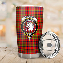 Clan Hepburn Tartan Crest Tumbler GN11 Clan Hepburn Tartan Today
