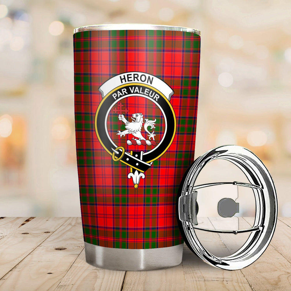 Clan Heron Tartan Crest Tumbler OZ41 Clan Heron Tartan Today