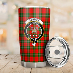 Clan Lennox (Lennox Kincaid) Tartan Crest Tumbler QS32 Clan Lennox Tartan Today