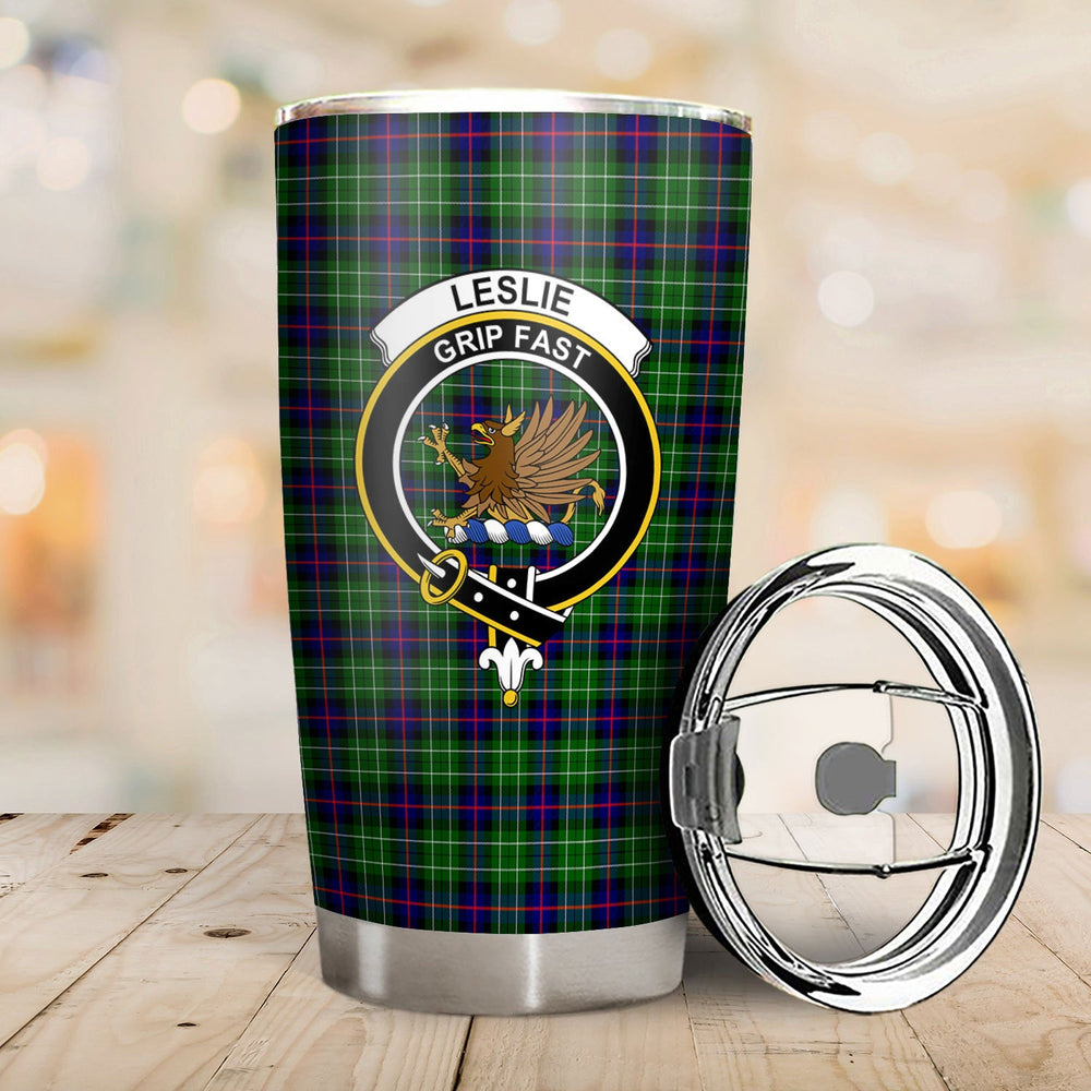 Clan Leslie Hunting Tartan Crest Tumbler EB44 Clan Leslie Tartan Today