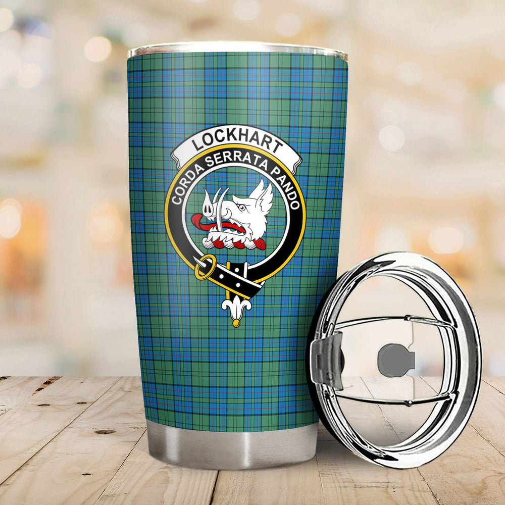 Clan Lockhart Tartan Crest Tumbler KD60 Clan Lockhart Tartan Today