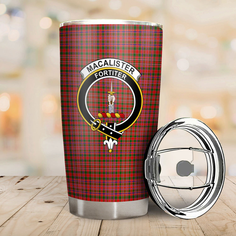Clan MacAlister Modern Tartan Crest Tumbler QB61 Clan MacAlister Tartan Today