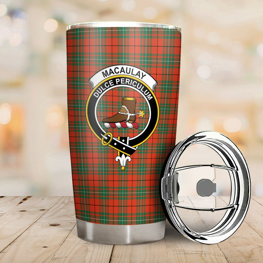 Clan MacAulay Ancient Tartan Crest Tumbler EQ11 Clan MacAulay Tartan Today