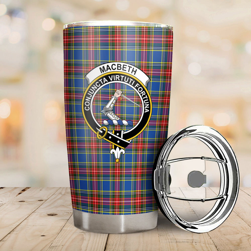 Clan MacBeth Modern Tartan Crest Tumbler HH98 Clan MacBeth Tartan Today