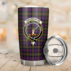 Clan MacBrayne Tartan Crest Tumbler OP81 Clan Hall Tartan Today
