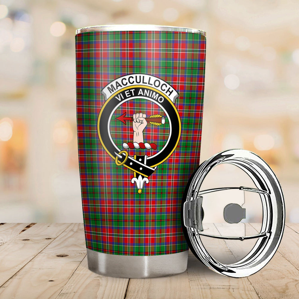 Clan MacCulloch (McCulloch) Tartan Crest Tumbler KB25 Clan McCulloch Tartan Today