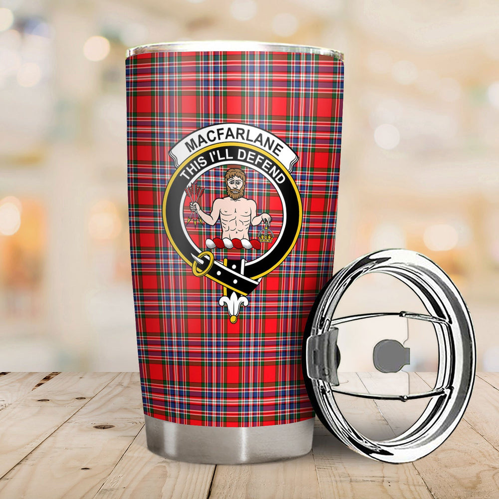 Clan MacFarlane Modern Tartan Crest Tumbler EJ55 Clan MacFarlane Tartan Today