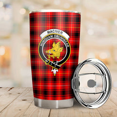 Clan MacIver Modern Tartan Crest Tumbler WV20 Clan Hall Tartan Today