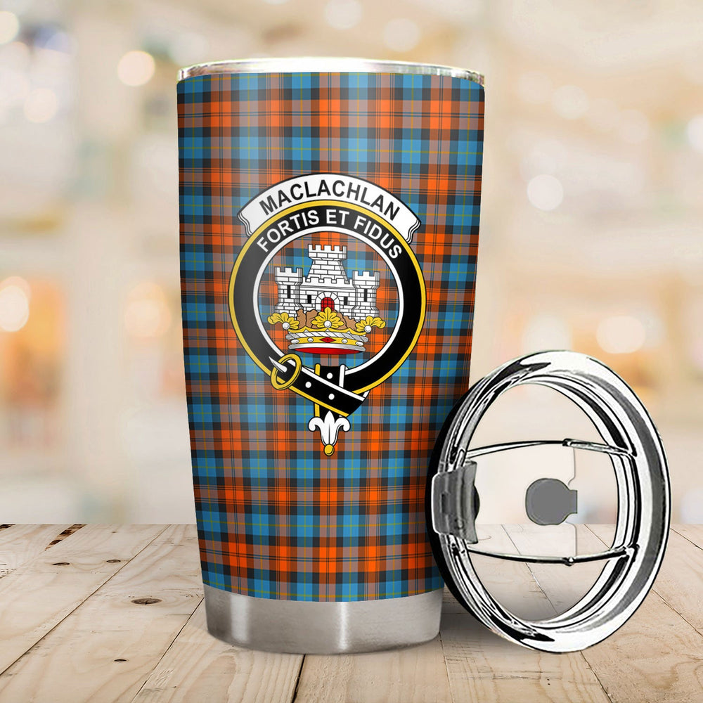 Clan MacLachlan Ancient Tartan Crest Tumbler UL72 Clan Hall Tartan Today