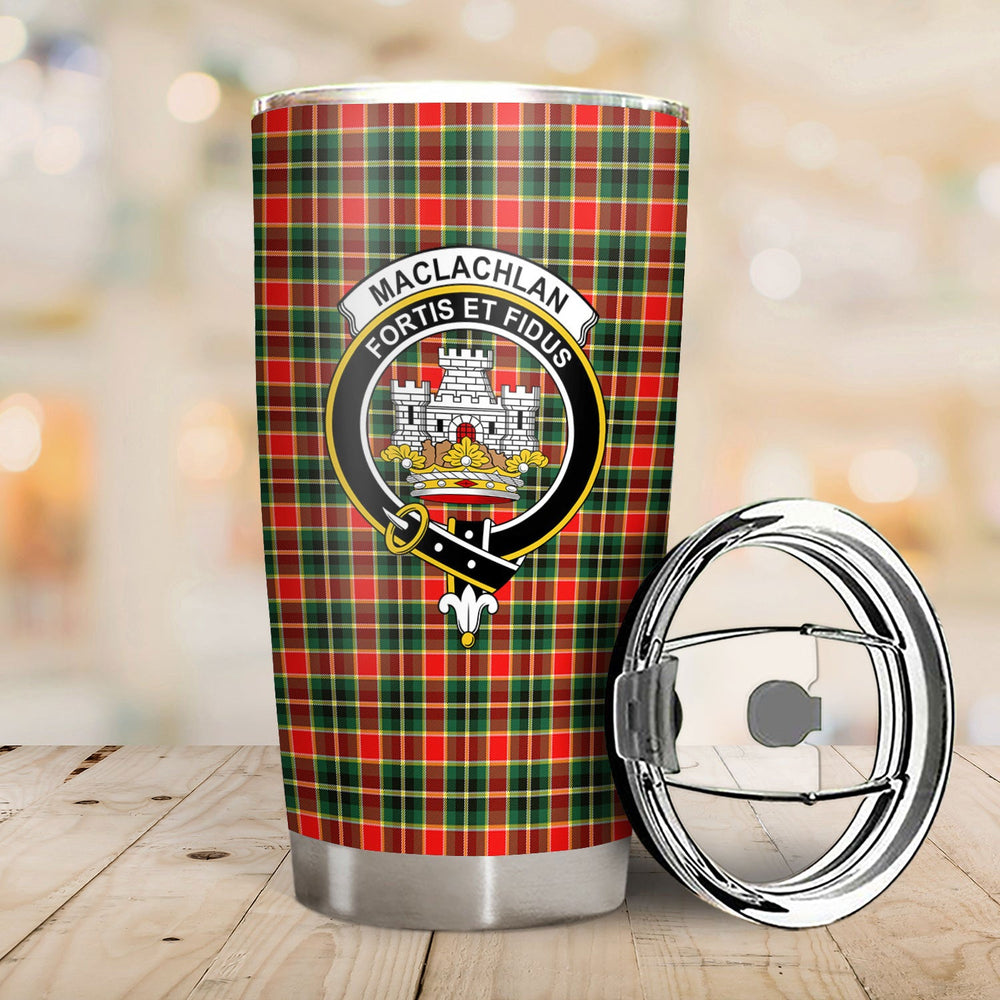Clan MacLachlan Hunting Modern Tartan Crest Tumbler YP24 Clan Hall Tartan Today