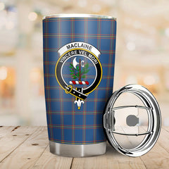 Clan MacLaine of Loch Buie Hunting Ancient Tartan Crest Tumbler MY15 Clan Hall Tartan Today