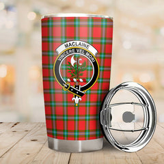 Clan MacLaine of Loch Buie Tartan Crest Tumbler CQ87 Clan Hall Tartan Today