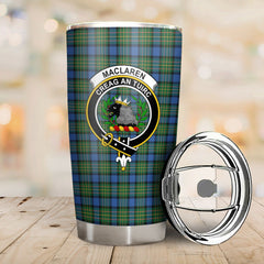 Clan MacLaren Ancient Tartan Crest Tumbler AC71 Clan Hall Tartan Today