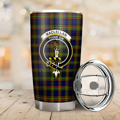 Clan MacLellan Modern Tartan Crest Tumbler FK36 Clan Hall Tartan Today