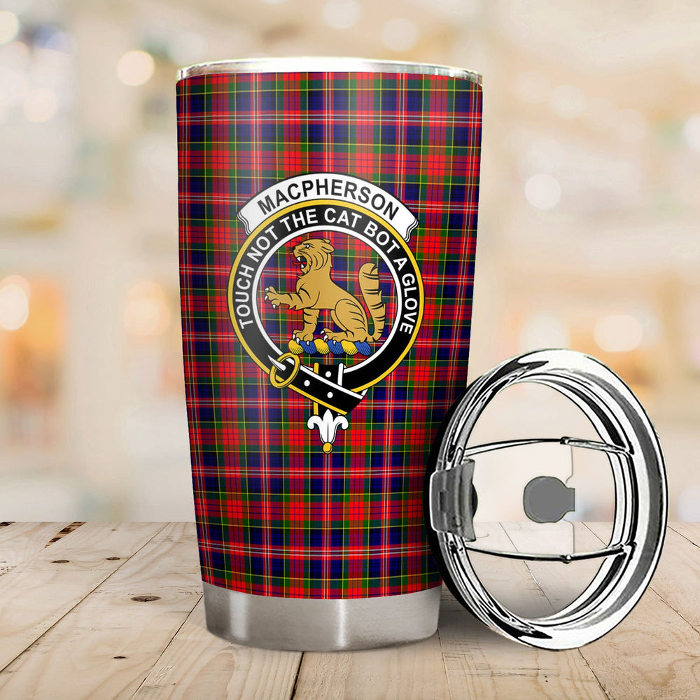 Clan MacPherson Modern Tartan Crest Tumbler RX18 Clan MacPherson Tartan Today