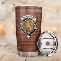Clan MacPherson Weathered Tartan Crest Tumbler GD20 Clan MacPherson Tartan Today