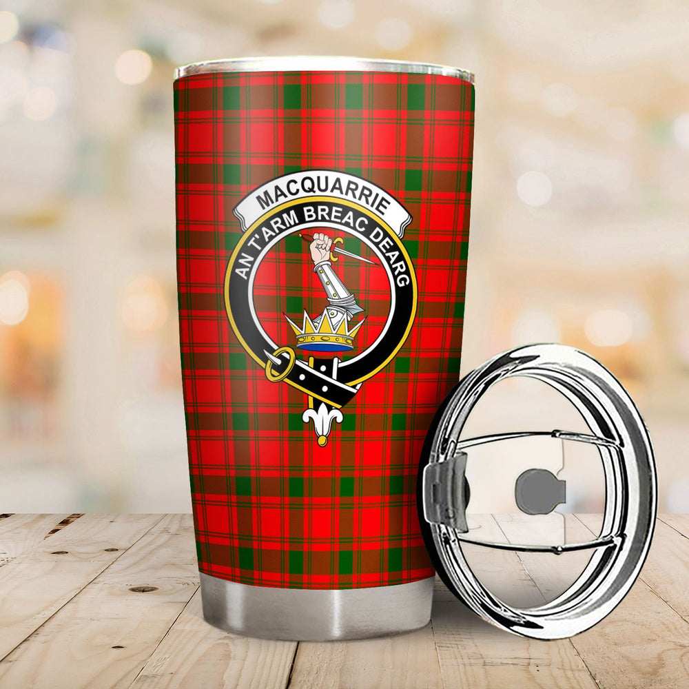 Clan MacQuarrie Tartan Crest Tumbler YB76 Clan MacQuarrie Tartan Today