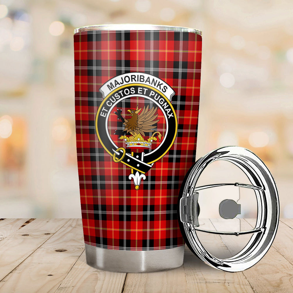 Clan Majoribanks Tartan Crest Tumbler GQ17 Clan Hall Tartan Today