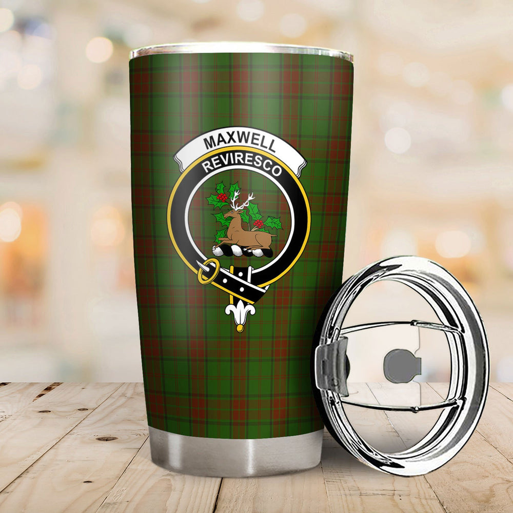 Clan Maxwell Hunting Tartan Crest Tumbler FY17 Clan Maxwell Tartan Today