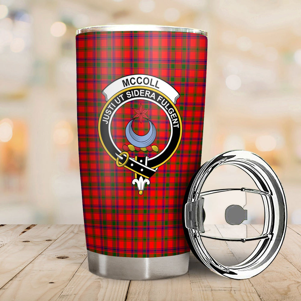 Clan McColl Tartan Crest Tumbler YK80 Clan Hall Tartan Today