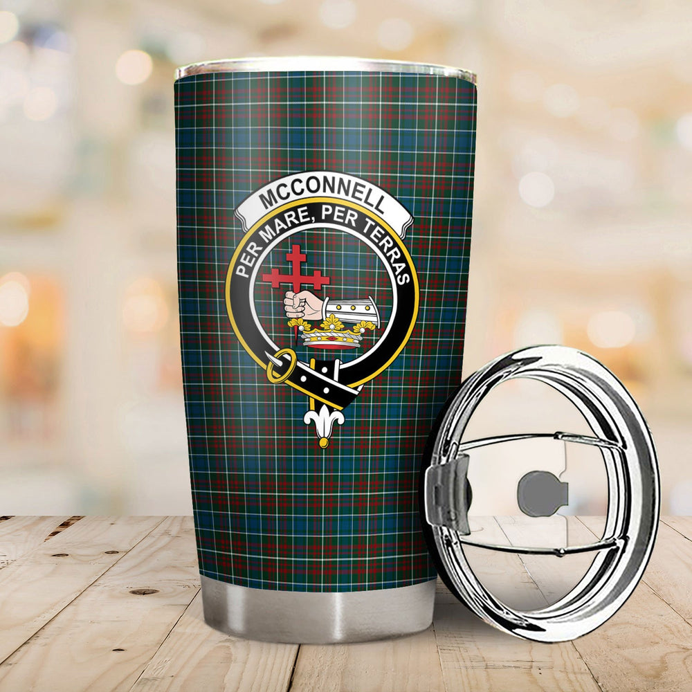 Clan McConnell Tartan Crest Tumbler UU95 Clan Hall Tartan Today
