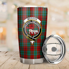 Clan McCook Tartan Crest Tumbler BD22 Clan Hall Tartan Today