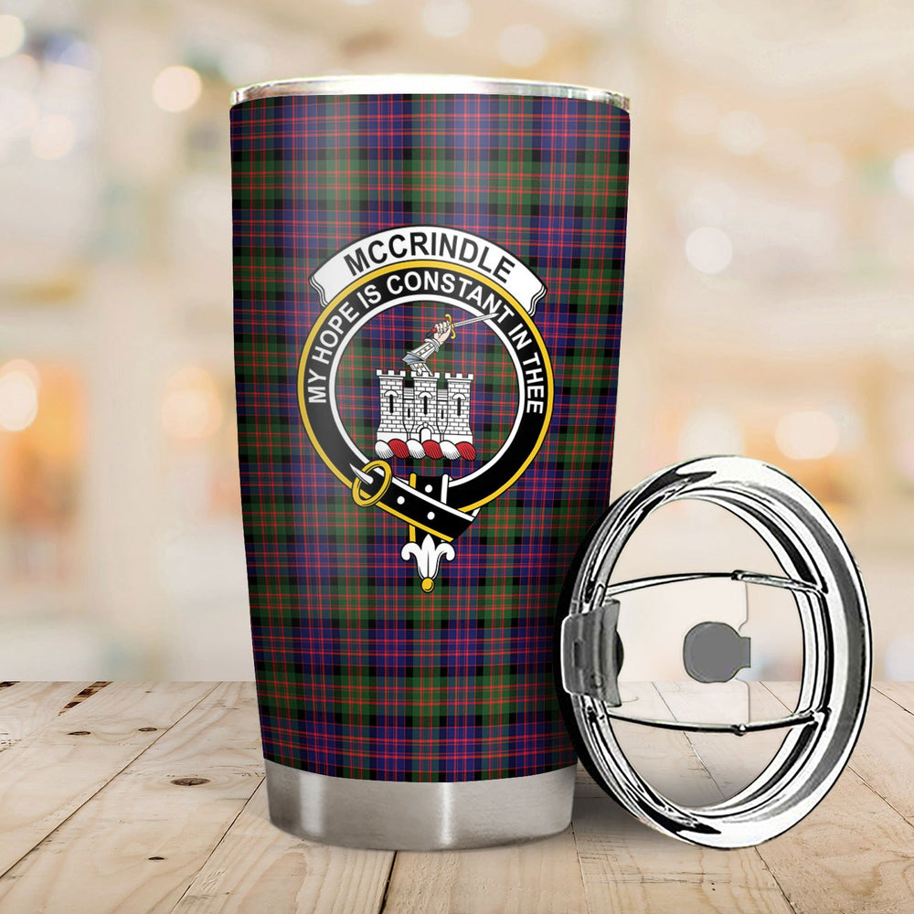 Clan McCrindle Tartan Crest Tumbler II13 Clan Hall Tartan Today