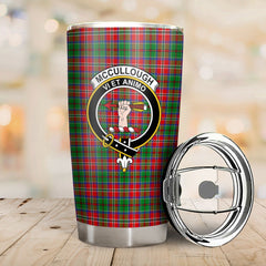 Clan McCullough Tartan Crest Tumbler HH78 Clan Hall Tartan Today