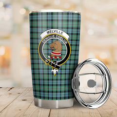 Clan Melville Tartan Crest Tumbler DA88 Clan Melville Tartan Today