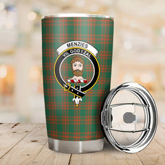 Clan Menzies Green Ancient Tartan Crest Tumbler LL67 Clan Menzies Tartan Today