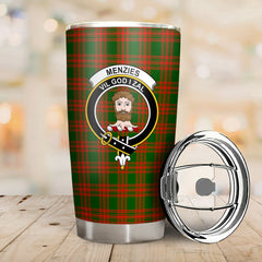 Clan Menzies Green Modern Tartan Crest Tumbler LD31 Clan Menzies Tartan Today