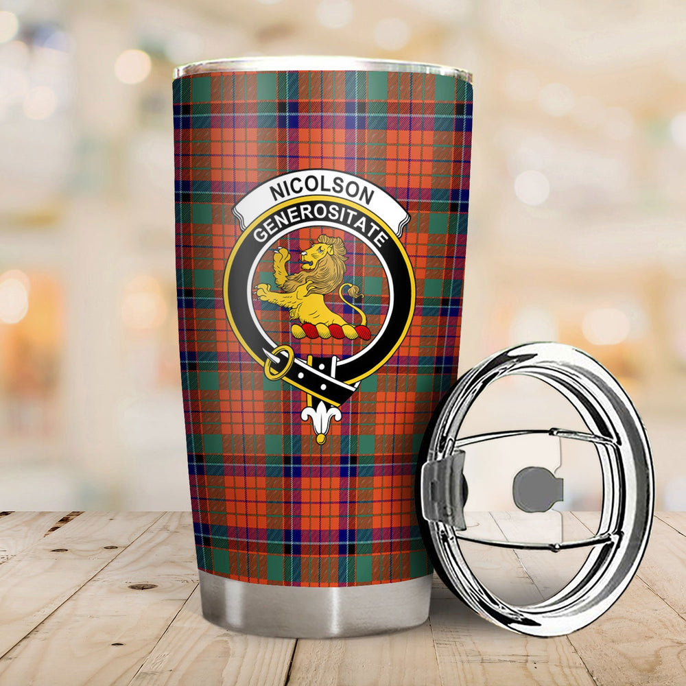 Clan Nicolson Ancient Old Tartan Crest Tumbler DN28 Clan Nicolson Tartan Today