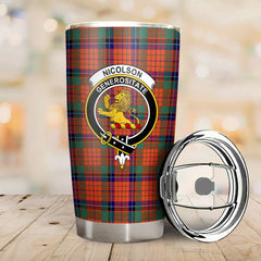 Clan Nicolson Ancient Old Tartan Crest Tumbler DN28 Clan Nicolson Tartan Today