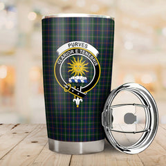 Clan Purves Tartan Crest Tumbler UK21 Clan Purves Tartan Today