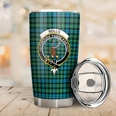 Clan Rollo Ancient Tartan Crest Tumbler TH68 Clan Rollo Tartan Today