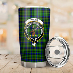 Clan Rollo Modern Tartan Crest Tumbler JJ28 Clan Rollo Tartan Today