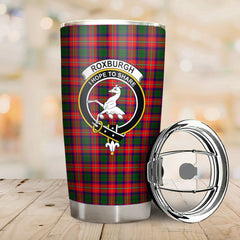 Clan Roxburgh District Tartan Crest Tumbler LC95 Clan Hall Tartan Today