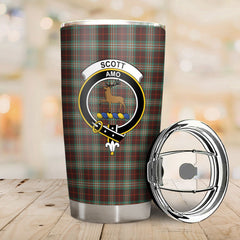 Clan Scott Brown Ancient Tartan Crest Tumbler VC19 Clan Scott (Scott Tartan) Tartan Today