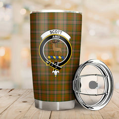 Clan Scott Brown Modern Tartan Crest Tumbler FB28 Clan Scott (Scott Tartan) Tartan Today