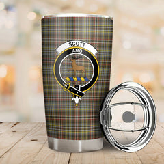 Clan Scott Green Weathered Tartan Crest Tumbler NR99 Clan Scott (Scott Tartan) Tartan Today