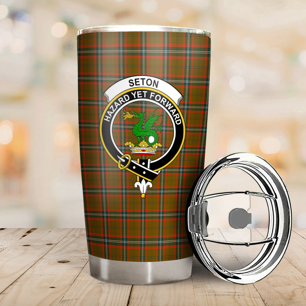 Clan Seton Hunting Modern Tartan Crest Tumbler WG88 Clan Seton Tartan Today