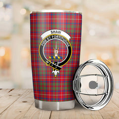 Clan Shaw Red Modern Tartan Crest Tumbler FF71 Clan Shaw Tartan Today