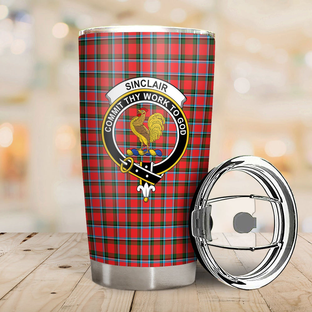 Clan Sinclair Modern Tartan Crest Tumbler AA52 Clan Sinclair Tartan Today