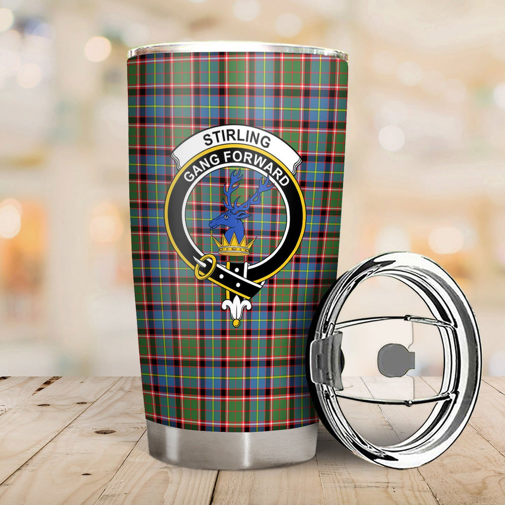 Clan Stirling (of Cadder-Present Chief) Tartan Crest Tumbler CO90 Clan Stirling Tartan Today