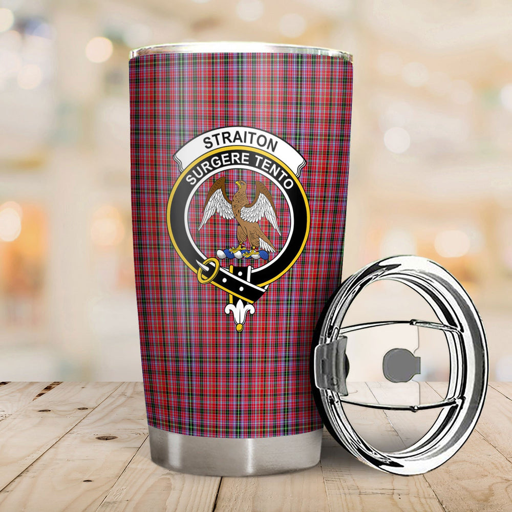 Clan Straiton Tartan Crest Tumbler DA57 Clan Rait Tartan Today