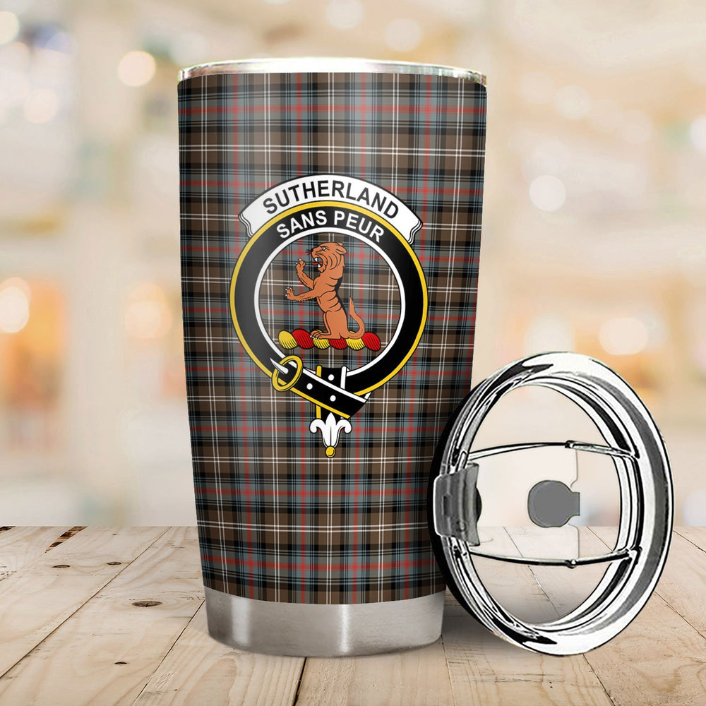 Clan Sutherland Weathered Tartan Crest Tumbler HN41 Clan Sutherland Tartan Today