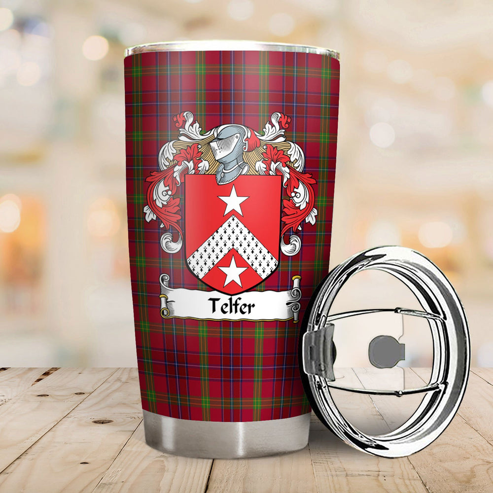 Clan Telfer Tartan Crest Tumbler IC93 Clan Hall Tartan Today